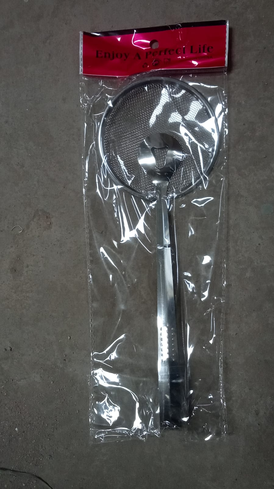 Multi-functional stainless steel filter spoon with clip. Multi-functional stainless steel filter spoon with clip.